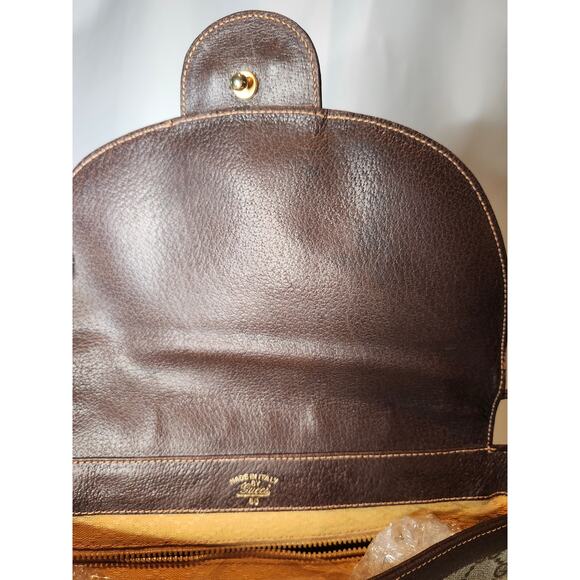 Gucci Supreme GG Canvas Leather Shoulder Bag Sherry Line Web Ophidia Vintage - Picture 10 of 15